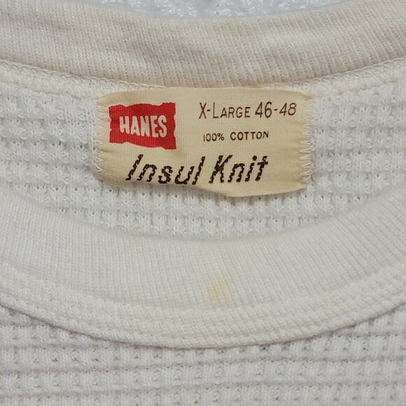 VTG Hanes Insul-knit Waffle Knit Long Underwear Top - Picture 3 of 9